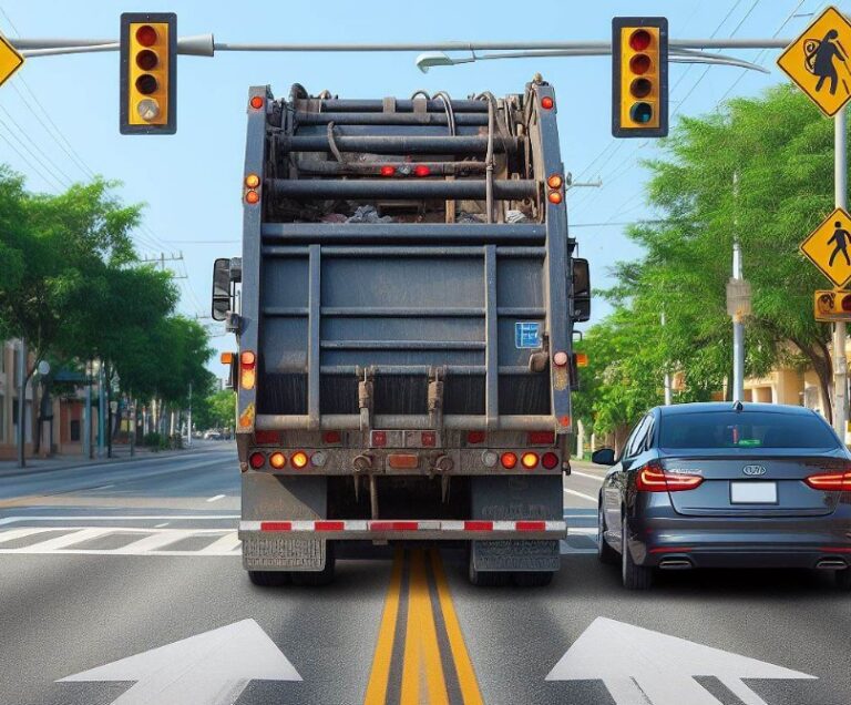 Can You Pass A Garbage Truck On A Double Yellow Line?