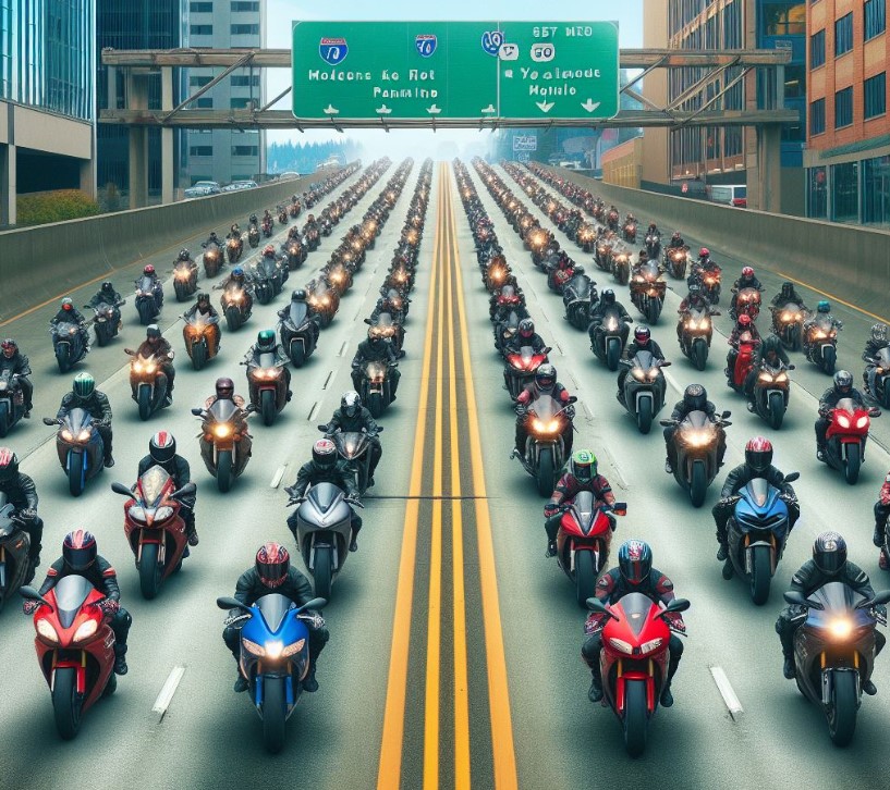What States Is It Legal For A Motorcycle To Split Lanes